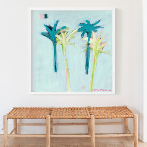 Palm Spring Dreams Art Print Artwork by Kerri Rosenthal - Unique artwork for living room wall decor