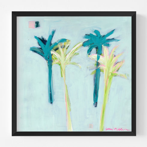 Palm Spring Dreams Art Print Artwork by Kerri Rosenthal - Unique artwork for living room wall decor