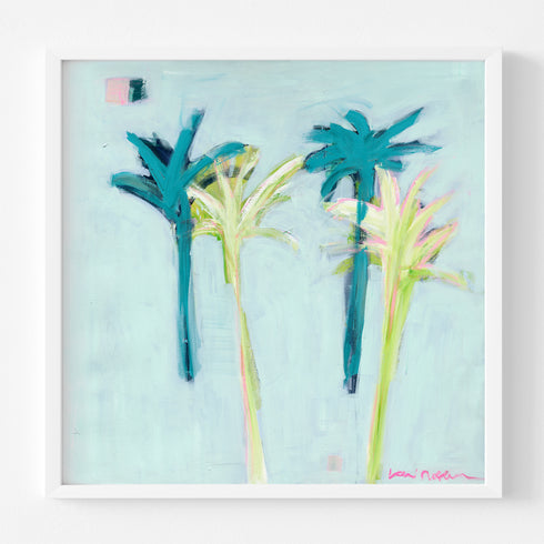 Palm Spring Dreams Art Print Artwork by Kerri Rosenthal - Unique artwork for living room wall decor