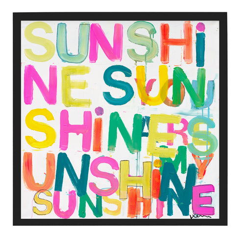 Read Between The Lines colorful word art print by Kerri Rosenthal - Unique artwork for living room wall decor