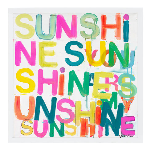 Read Between The Lines colorful word art print by Kerri Rosenthal - Unique artwork for living room wall decor