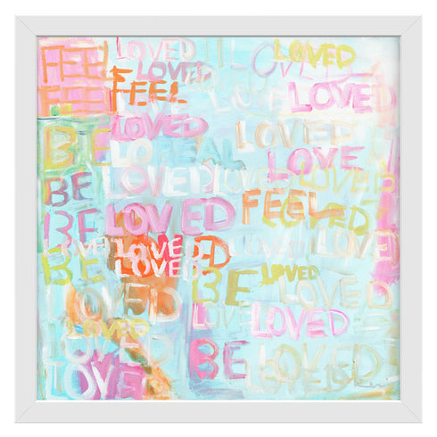 Real Feels colorful word art print by Kerri Rosenthal - Unique artwork for living room wall decor