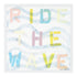 Ride The Wave Too colorful word art print by Kerri Rosenthal - Unique artwork for living room wall decor