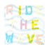 Ride The Wave Too colorful word art print by Kerri Rosenthal - Unique artwork for living room wall decor