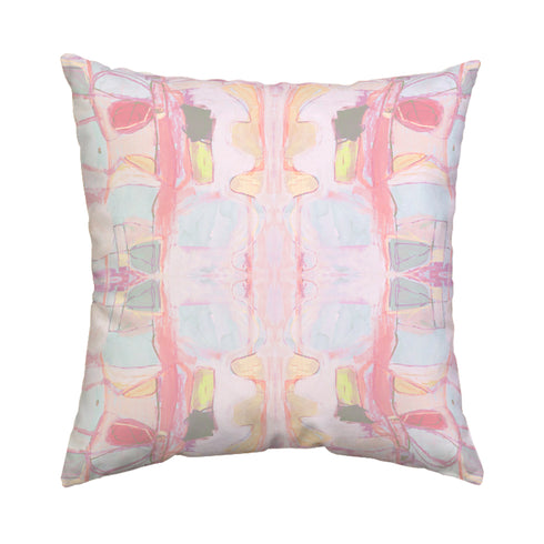 Pink Right Or Wrong bubblegum decorative throw pillows by Kerri Rosenthal