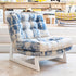 The Boyfriend's Jeans blue and white Romeo chair furniture comfortable oversized, armless accent chairs modern casual home decor Made in the USA Kerri Rosenthal chairs for living room