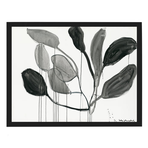 Sagaponic black grey art print by Kerri Rosenthal - Unique artwork for living room wall decor