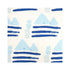 Sail Away Indigo blue stripe cotton and oyster linen fabric - Kerri Rosenthal