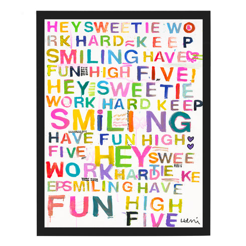 Secret Of Success colorful word art print by Kerri Rosenthal - Unique artwork for living room wall decor