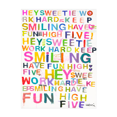 Secret Of Success colorful word art print by Kerri Rosenthal - Unique artwork for living room wall decor