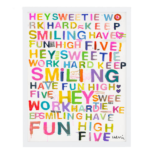 Secret Of Success colorful word art print by Kerri Rosenthal - Unique artwork for living room wall decor