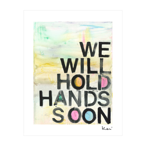 See You Soon Mini Colorful Art Print - Modern decor wall art sets by Kerri Rosenthal