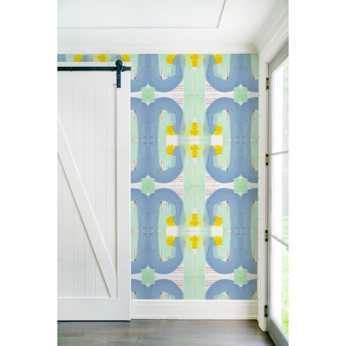 High quality colorful multi seventeen eco friendly wallpaper by kerri rosenthal - designer wall paper
