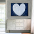 Shape Of My Heart indigo blue art print by Kerri Rosenthal - Unique artwork for living room wall decor