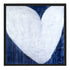 She Will Be Loved Drippy Heart indigo blue art print by Kerri Rosenthal - Unique artwork for living room wall decor