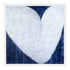 She Will Be Loved Drippy Heart indigo blue art print by Kerri Rosenthal - Unique artwork for living room wall decor