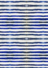 Ships Ahoy Indigo blue white stripe cotton and oyster linen fabric - Kerri Rosenthal