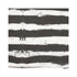 Ships Ahoy Carbon black white stripe cotton and oyster linen fabric - Kerri Rosenthal