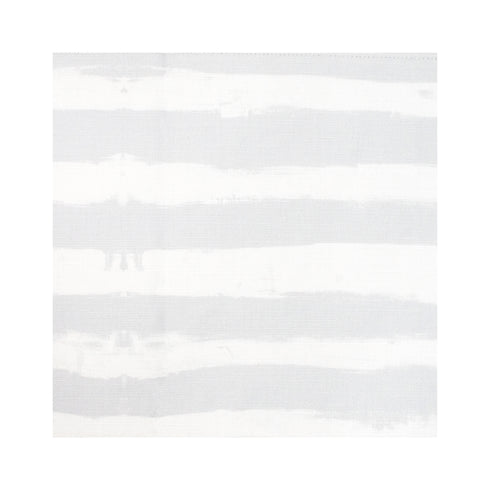 Ships Ahoy Dove grey white stripe cotton and oyster linen fabric - Kerri Rosenthal