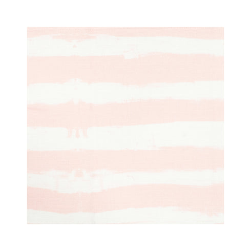 Ships Ahoy Blush white stripe cotton and oyster linen fabric - Kerri Rosenthal