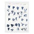 Sign Language of Love indigo blue art print by Kerri Rosenthal - Unique artwork for living room wall decor