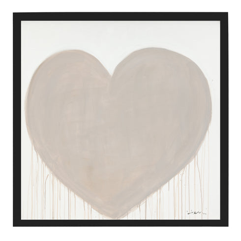 Simple Kinda Love beige art print by Kerri Rosenthal - Unique artwork for living room wall decor