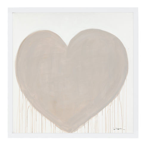 Simple Kinda Love beige art print by Kerri Rosenthal - Unique artwork for living room wall decor