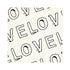 Sketch in Love black white cotton and oyster linen fabric - Kerri Rosenthal
