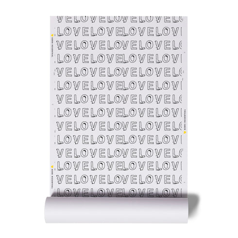 High quality white ground with black sketch In love wallpaper by kerri rosenthal - designer wall paper