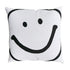 White carbon black Mr. Smiley Reverse cute decorative throw pillows by Kerri Rosenthal