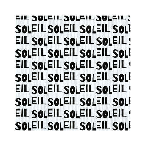 Soleil Carbon black white cotton and oyster linen fabric - Kerri Rosenthal