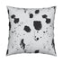 Splat Carbon black white cotton and oyster linen fabric - Kerri Rosenthal