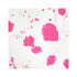 Splat pop pink white cotton and oyster linen fabric - Kerri Rosenthal