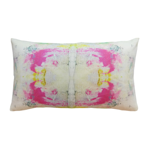 Studio Floor multi cotton and oyster linen fabric - Kerri Rosenthal