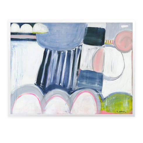 Sunday Afternoon colorful art print by Kerri Rosenthal - Unique artwork for living room wall decor