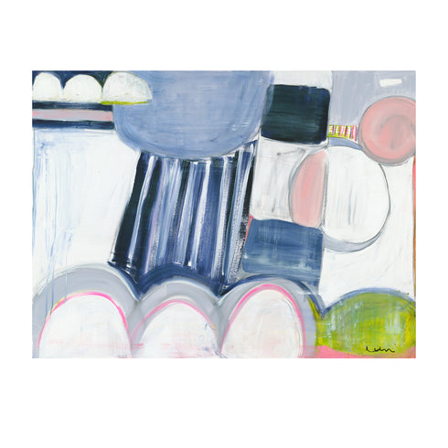 Sunday Afternoon colorful art print by Kerri Rosenthal - Unique artwork for living room wall decor