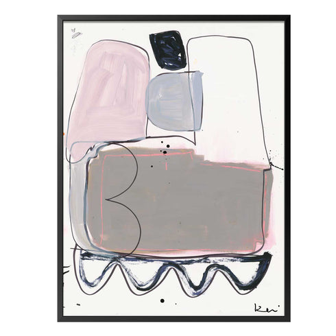 Sunday Morning colorful art print by Kerri Rosenthal - Unique artwork for living room wall decor