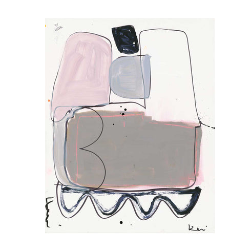 Sunday Morning colorful art print by Kerri Rosenthal - Unique artwork for living room wall decor