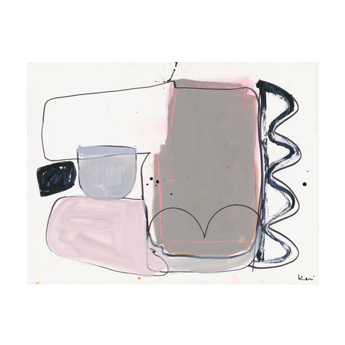 Sunday Morning colorful art print by Kerri Rosenthal - Unique artwork for living room wall decor