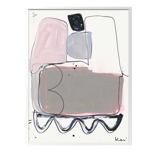 Sunday Morning colorful art print by Kerri Rosenthal - Unique artwork for living room wall decor