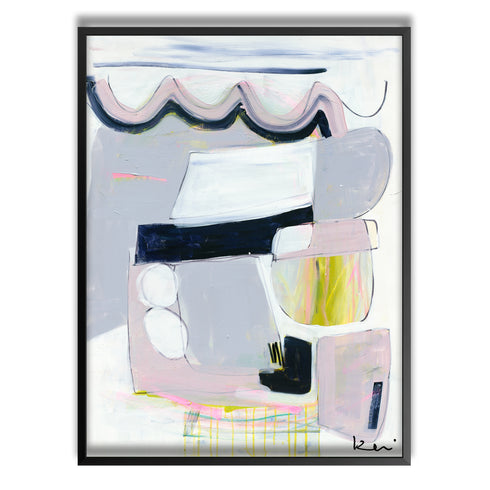 Sunday colorful art print by Kerri Rosenthal - Unique artwork for living room wall decor