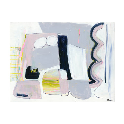 Sunday colorful art print by Kerri Rosenthal - Unique artwork for living room wall decor