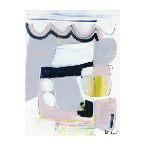 Sunday colorful art print by Kerri Rosenthal - Unique artwork for living room wall decor