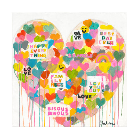 Super Duper Best Day Ever colorful art print by Kerri Rosenthal - Unique artwork for living room wall decor
