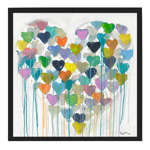Super Duper Messy Kind Of Perfect Kind Of Love colorful art print by Kerri Rosenthal - Unique artwork for living room wall decor