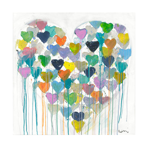 Super Duper Messy Kind Of Perfect Kind Of Love colorful art print by Kerri Rosenthal - Unique artwork for living room wall decor