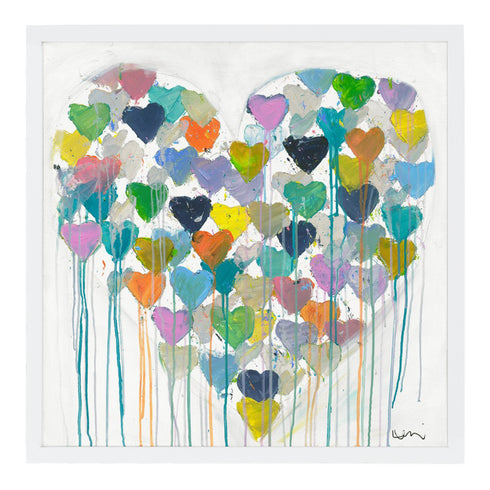 Super Duper Messy Kind Of Perfect Kind Of Love colorful art print by Kerri Rosenthal - Unique artwork for living room wall decor