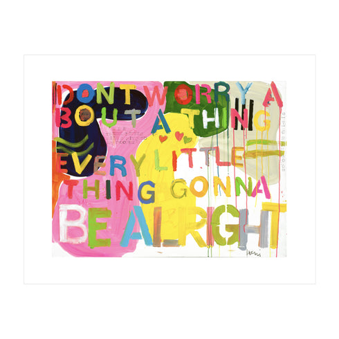Be Alright Mini Colorful Art Print -Modern decor wall art sets by Kerri Rosenthal