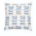 White ground with indigo blue stripes cute decorative throw pillows by Kerri Rosenthal