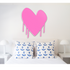 Drippy Heart Cut-Out Artwork pop pink by Kerri Rosenthal - Unique artwork for living room decor